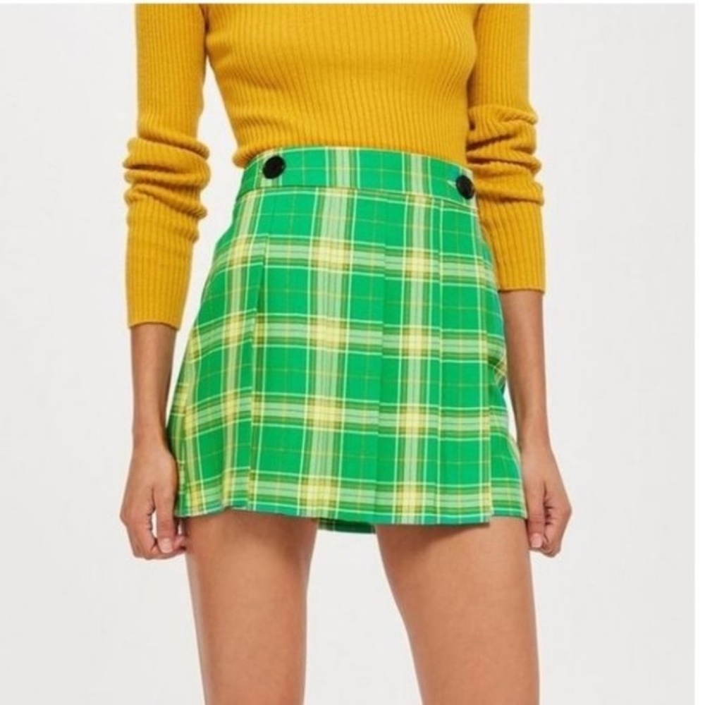 TOPSHOP Kilt Mini Skirt